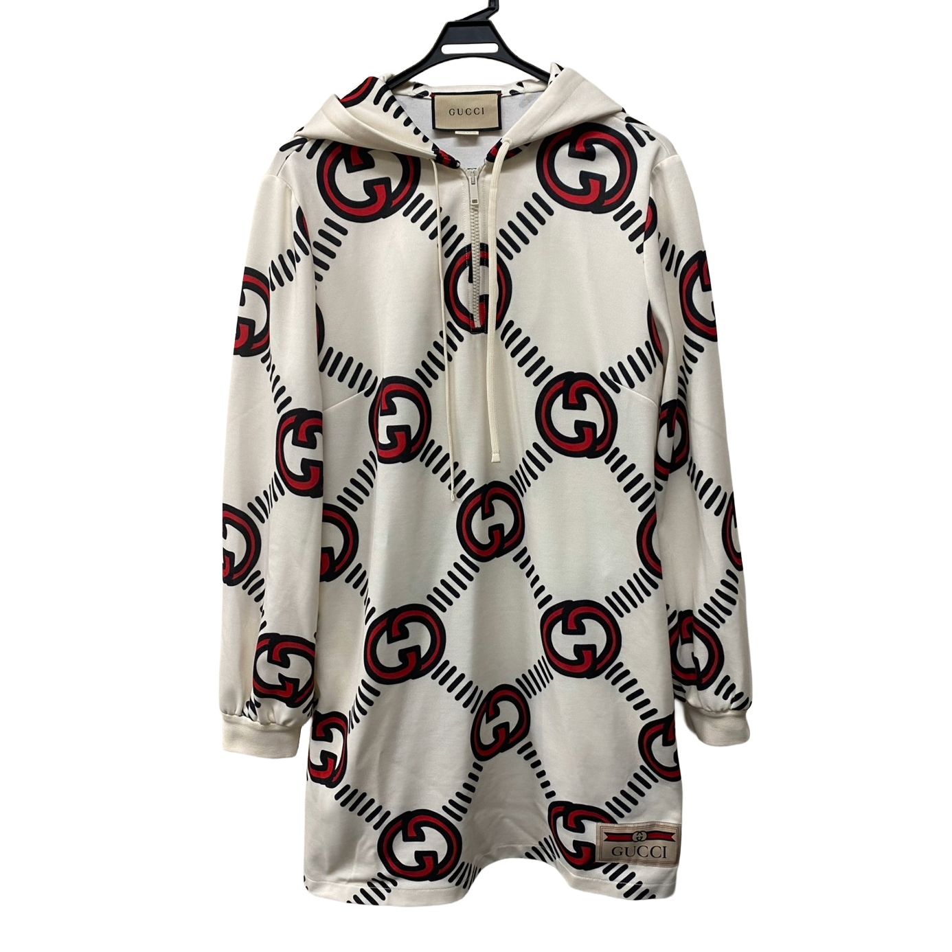グッチ GUCCI ハーフジップフーディー ワンピース インターロッキングG 