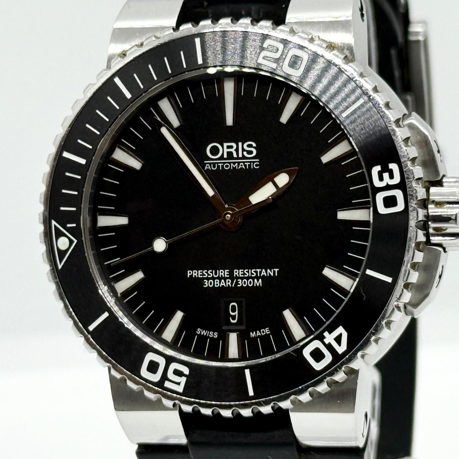 ORIS オリス ダイバー 7653-04 ブラック AT メンズ デイト 腕時計 