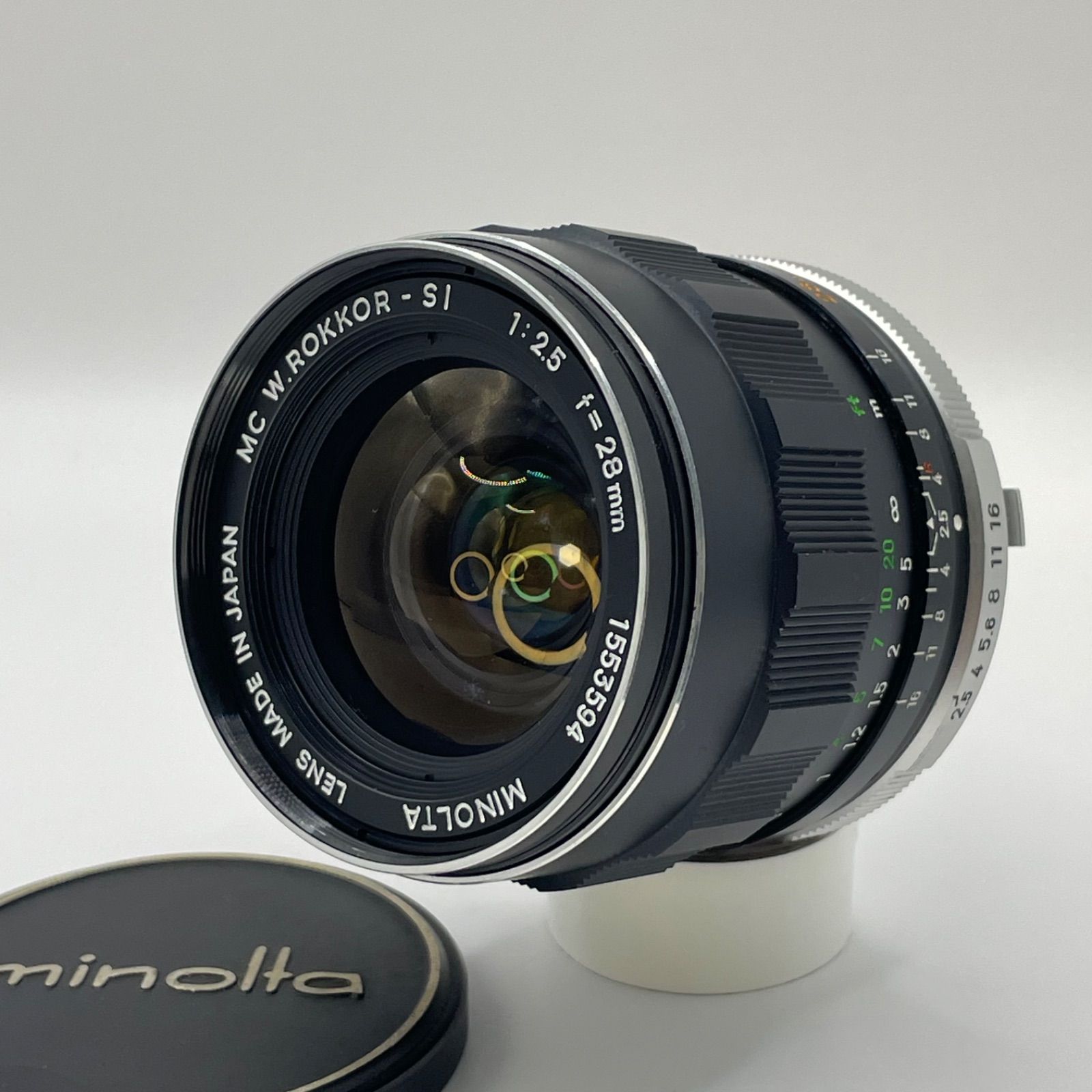 個性派/絞り完動】Minolta MC W.ROKKOR-SI 28mm F2.5 シリアル1553594