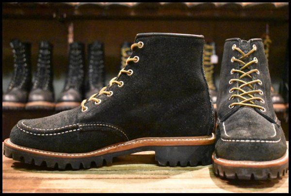 9.5D 美品 黒タグ】Chippewa チペワ 1901M62 黒 ブラックラフアウト