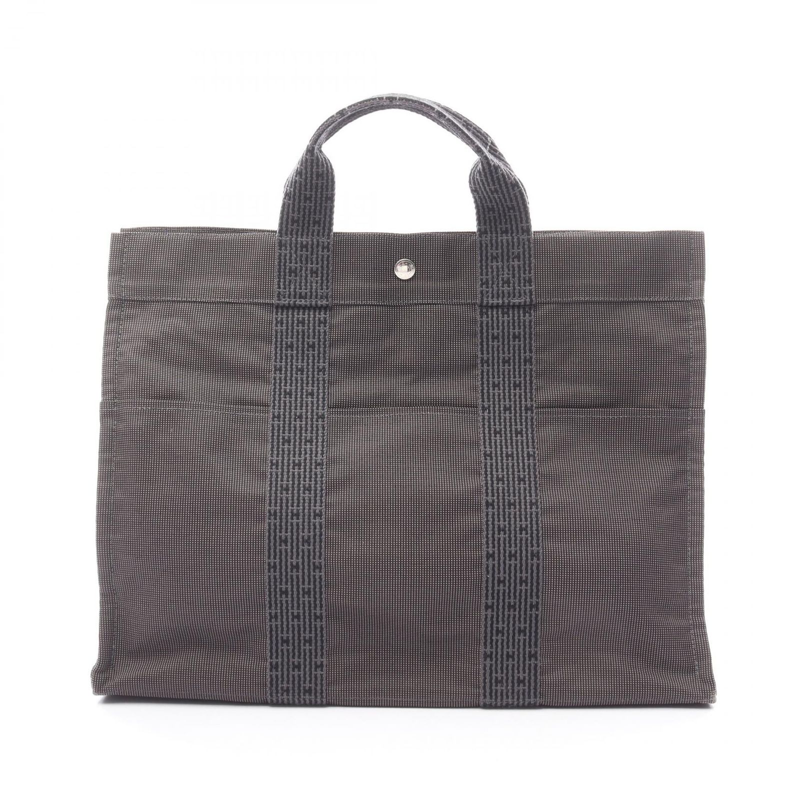 エルメス HERMES トートバッグ エールラインMM グレー キャンバス 