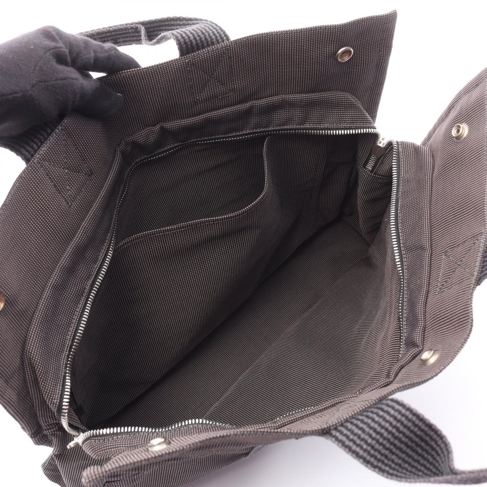 エルメス HERMES トートバッグ エールラインMM グレー キャンバス 
