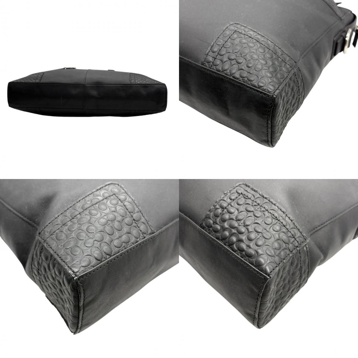 良品】コーチ COACH ビジネスバッグ ブリーフケース 2WAY ブラック 黒