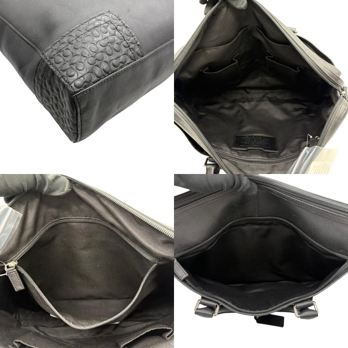 良品】コーチ COACH ビジネスバッグ ブリーフケース 2WAY ブラック 黒