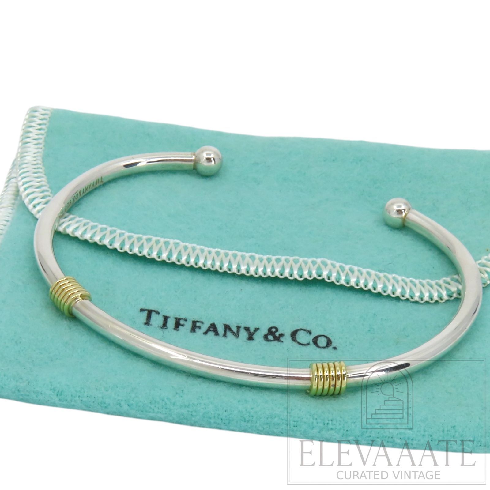 希少 美品 Tiffany&Co. ヴィンテージ ティファニー ダブル ゴールド