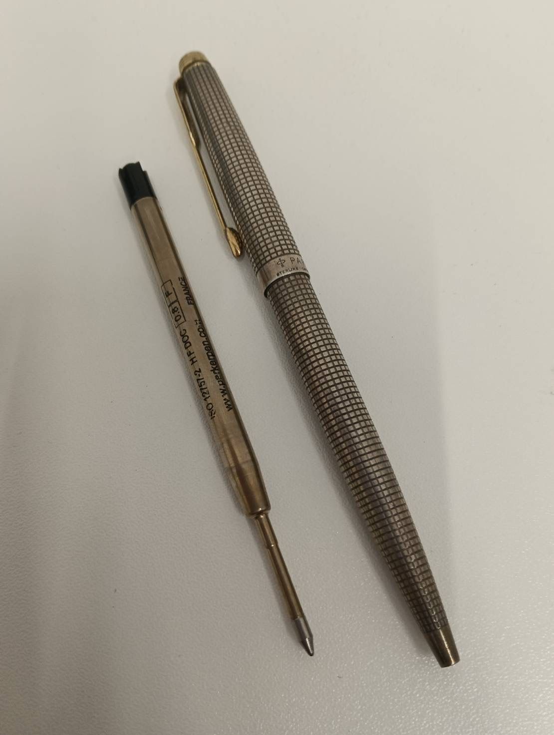 中古品】 PARKERパーカー75 格子柄 シズレ スターリングシルバー