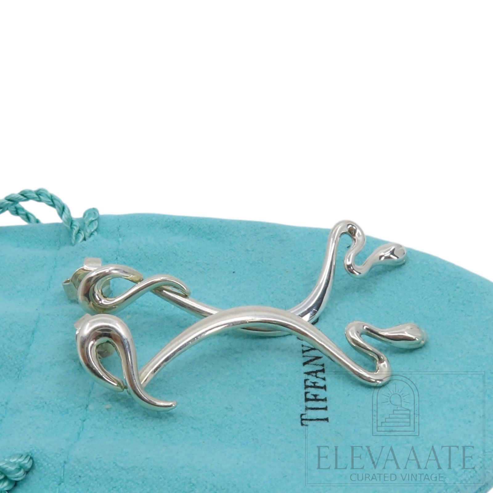 希少 美品 Tiffany&Co. ティファニー スネーク スイング シルバー