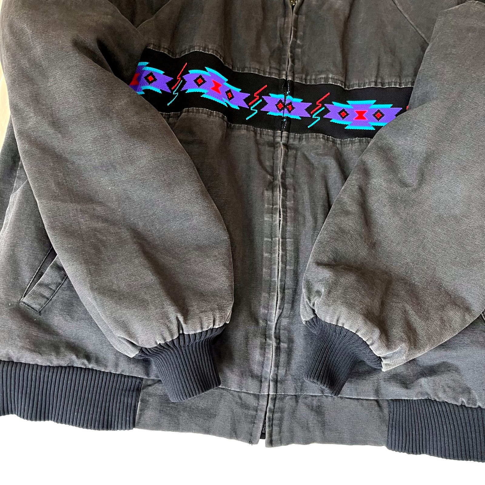 古着 ○DAVID JAMES ○ネイティブ柄 ダックジャケット ブランケット