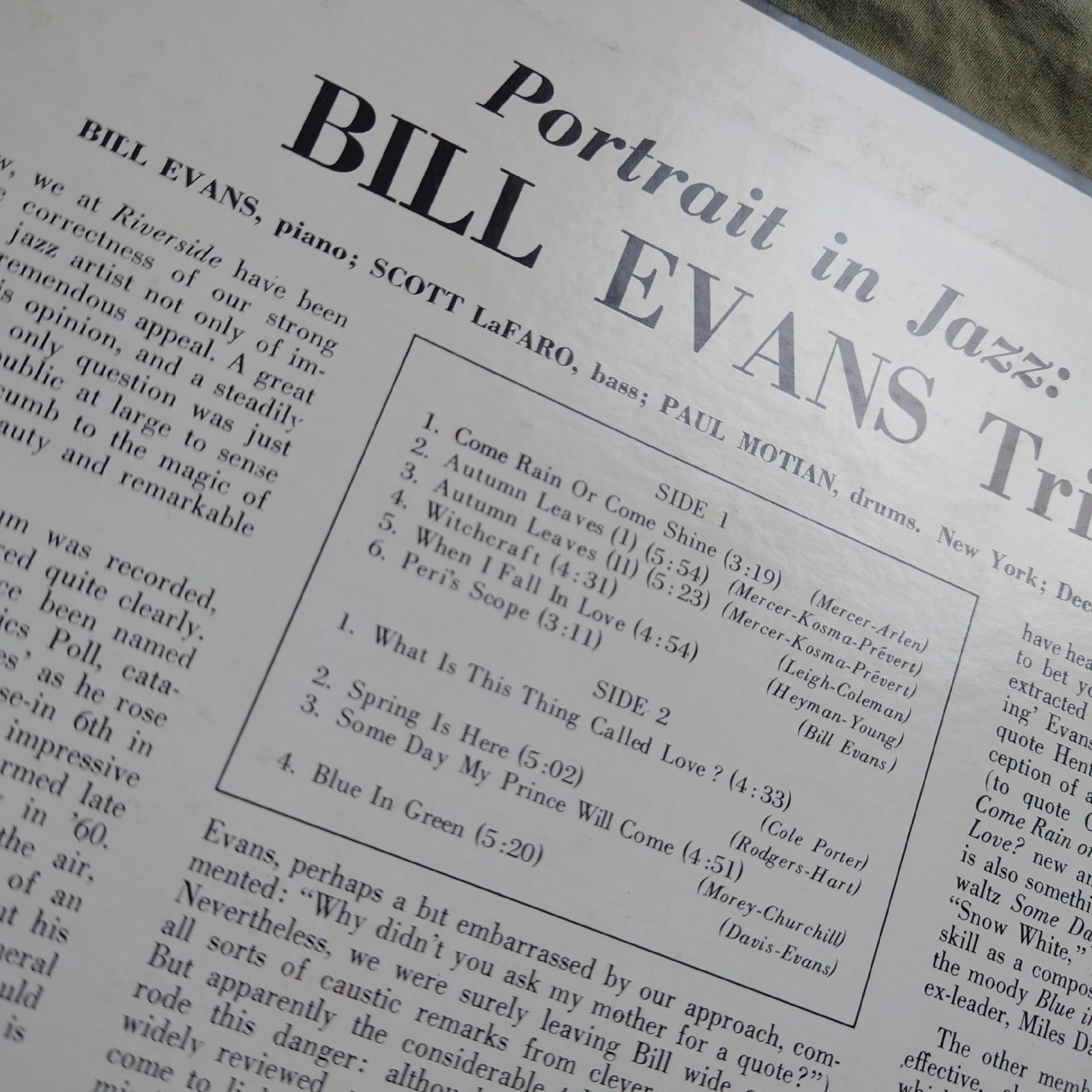 傷なし美盤 1793年 国内盤 ビル・エバンス Bill Evans LPレコード