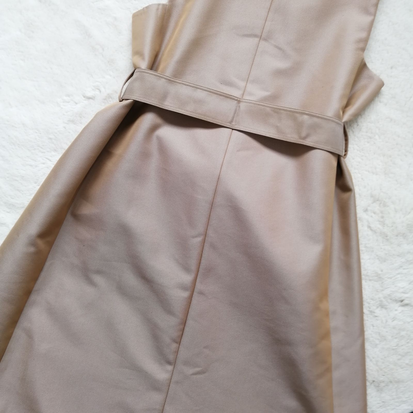 LANVIN カシミヤ ベージュ ロングコート ウエストベルト付き LANVIN カシミヤ ベージュ ロングコート ウエストベルト付き 【公式通販】