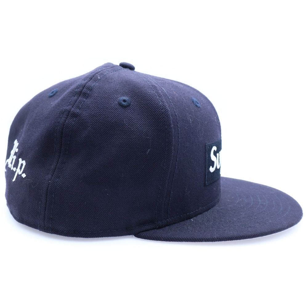 未使用 Supreme R.I.P. New Era ネイビー 16aw SUPREME (シュプリーム) 16AW ×NEW ERA R.I.P. Box Logo Cap ボックス