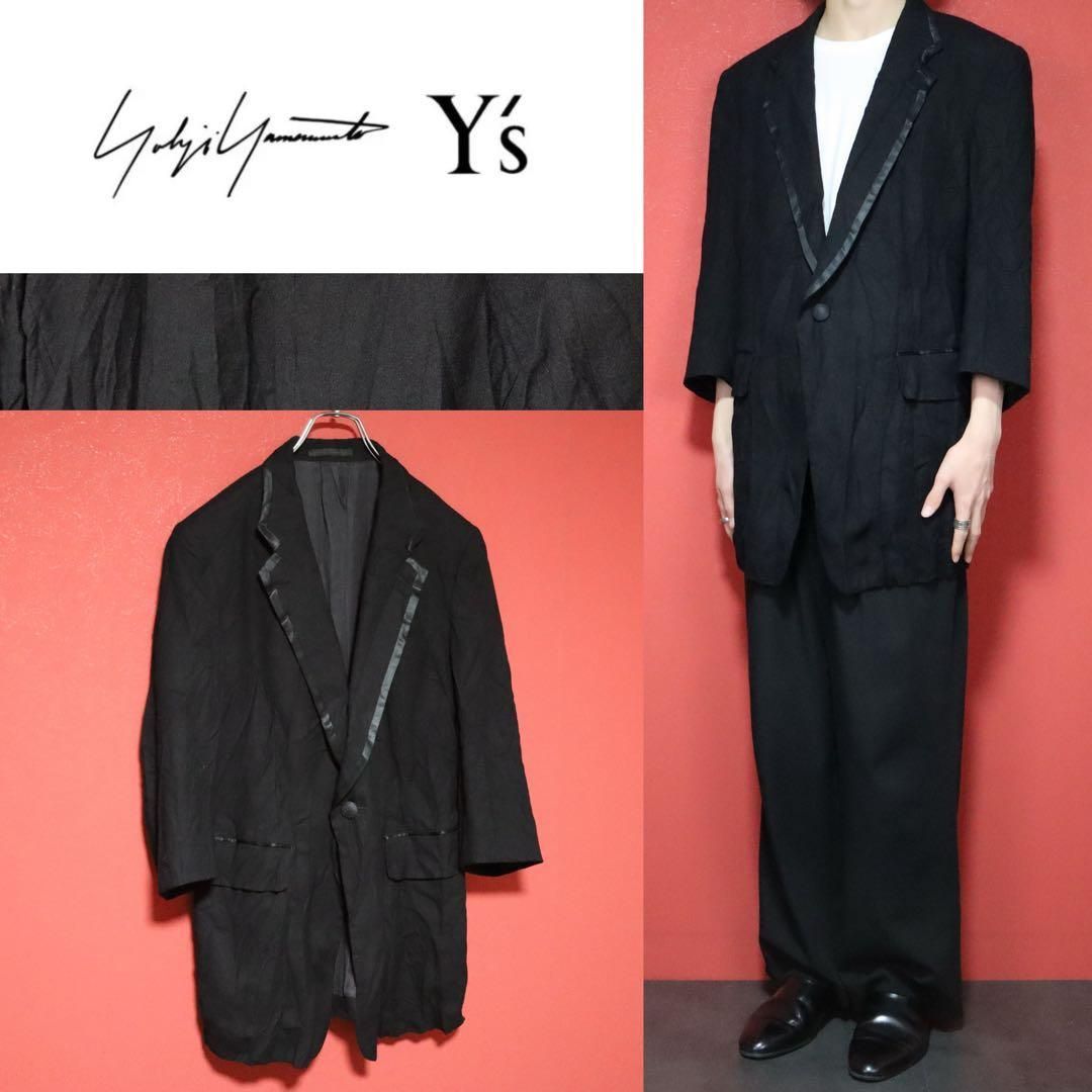 Y's ヨウジヤマモト シルク切替 シワデザイン ワッシャー加工