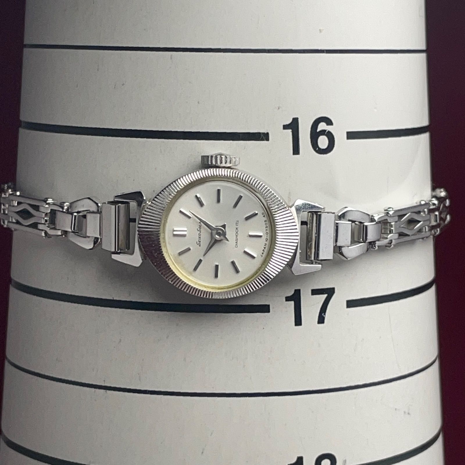 希少/未使用】SEIKO セイコー ソーラー 17石 手巻 当時物SSブレス 