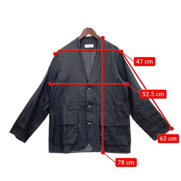 marka マーカ ノーカラー ジャケット FIELDMAN JACKET リネン シンプル