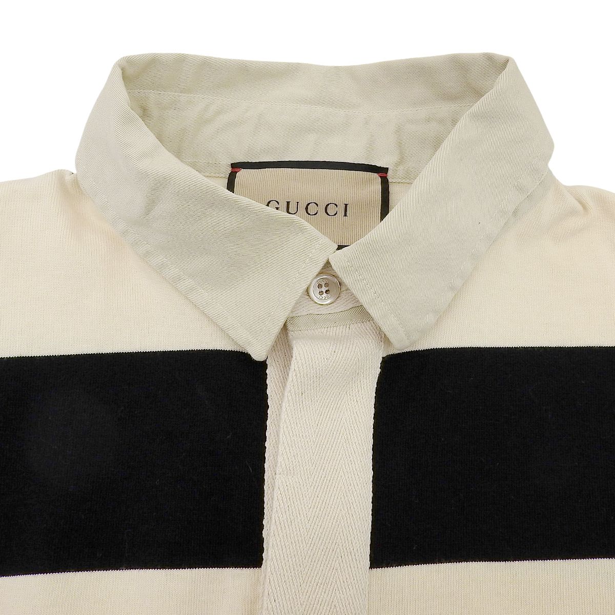 GUCCI(グッチ) GGロゴワッペン ボーダー ポロシャツ アパレル