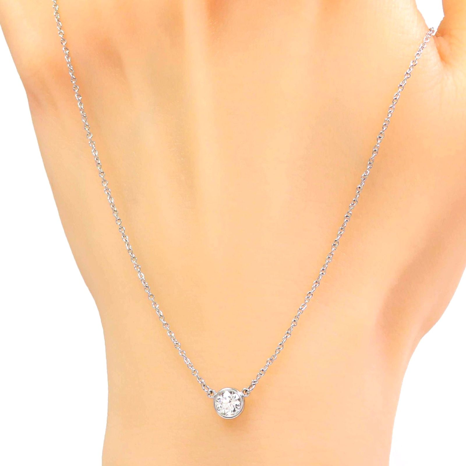 TIFFANY&Co ティファニー Pt950 バイザヤード ネックレス - メルカリ