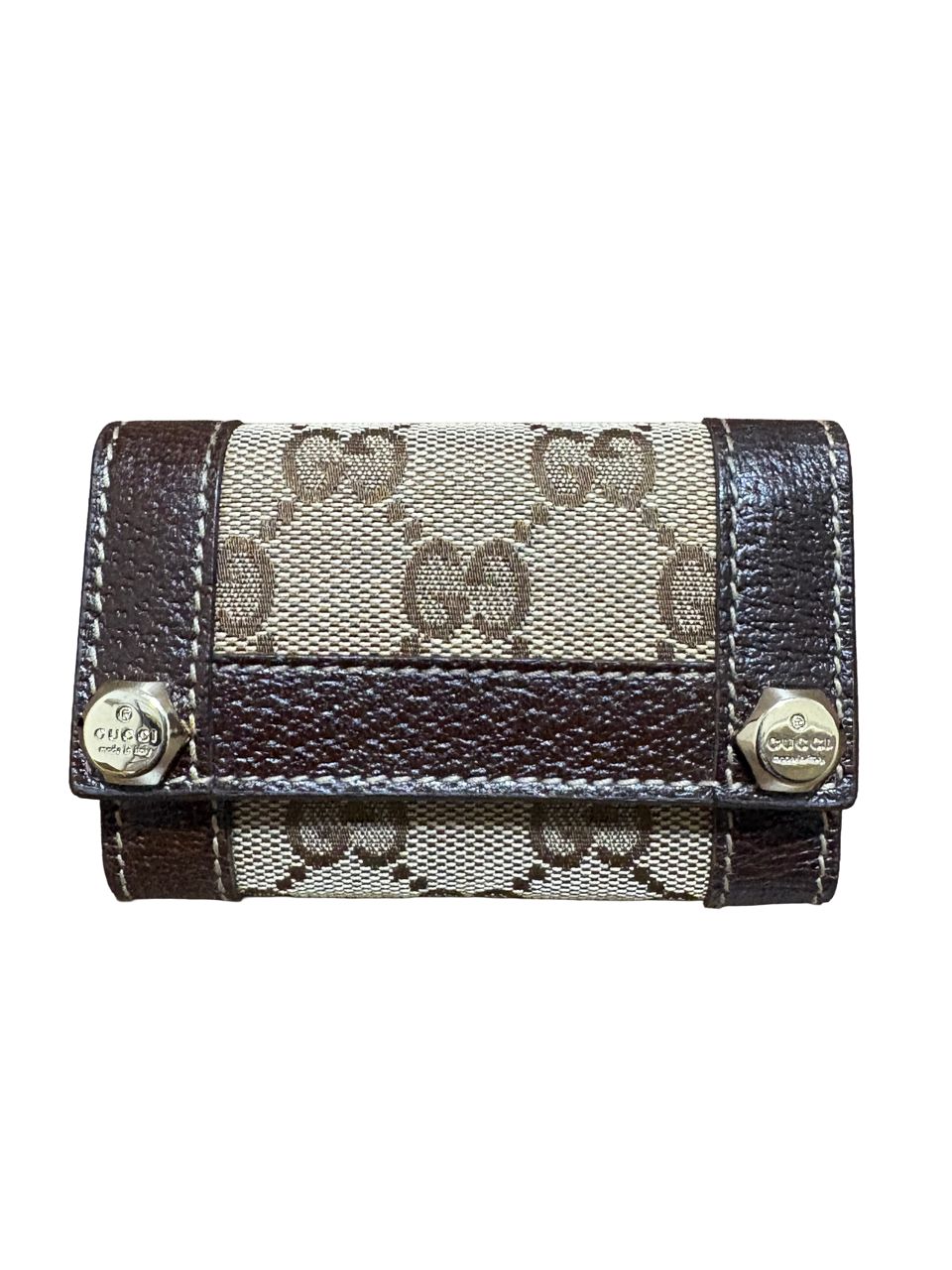 未使用品希少】GUCCI グッチ GGキャンバスレザー6連キーケース