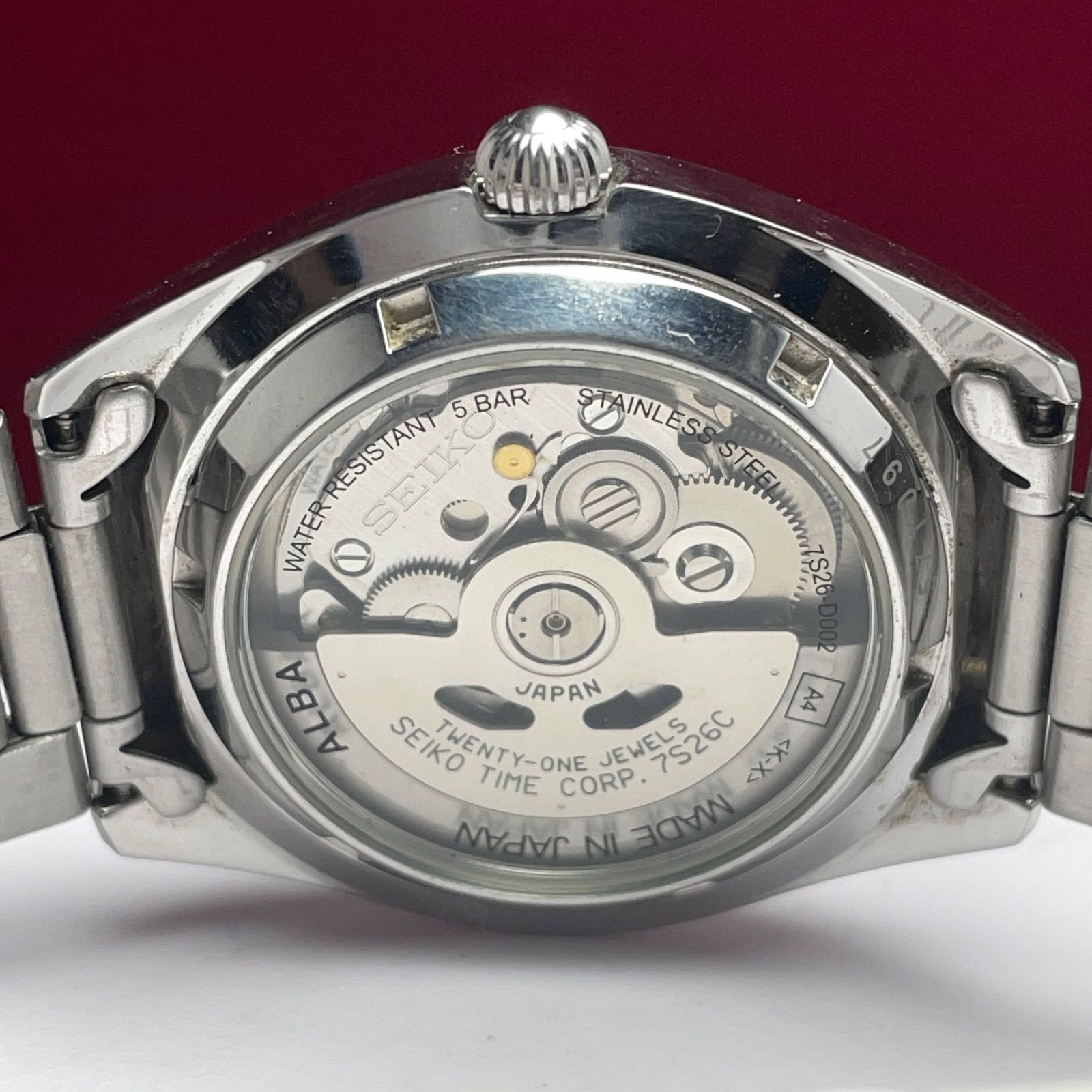 赤字超特価，2025 【OH済/希少モデル】 SEIKO ALBA 自動巻 裏スケ 21石 
