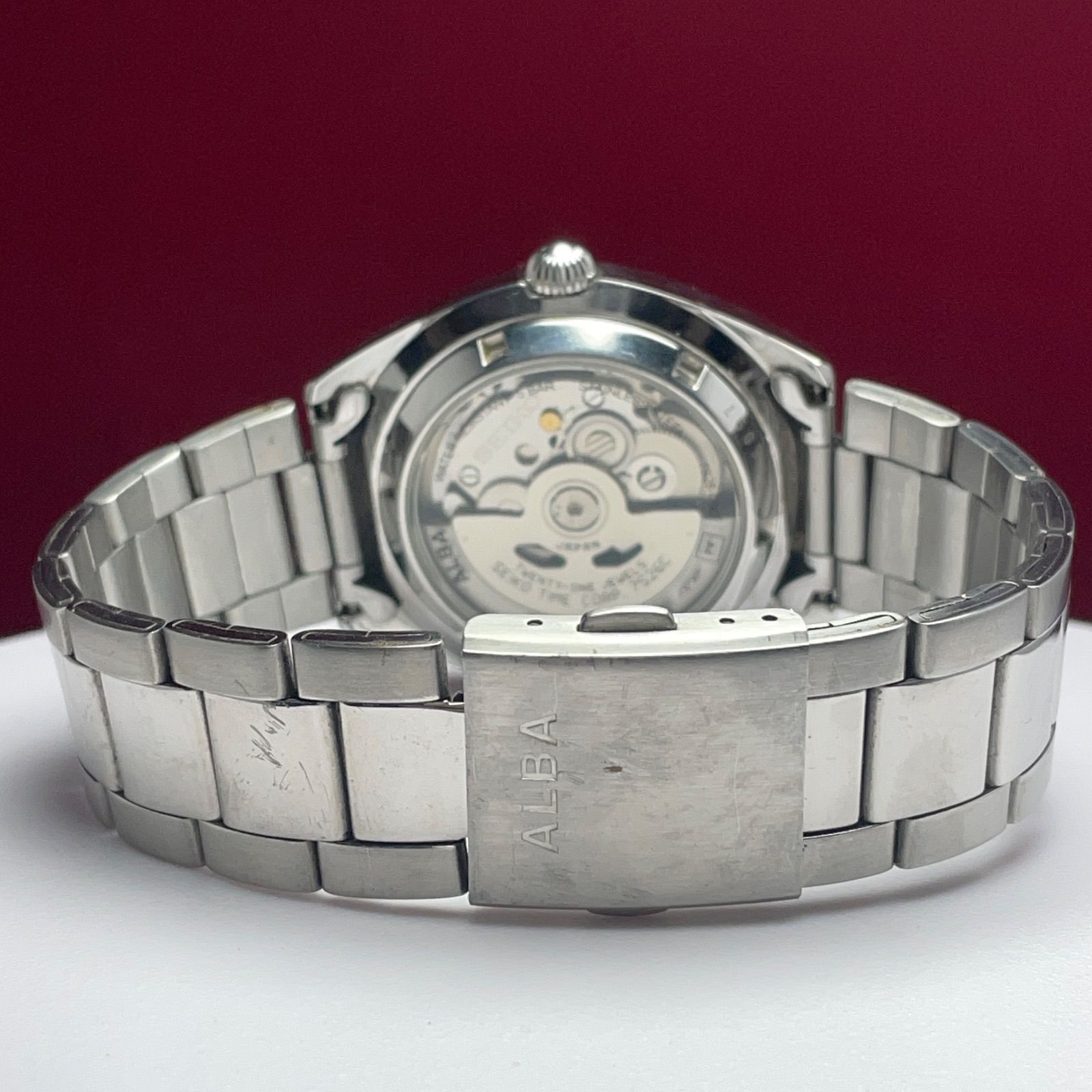 OH済/希少モデル】 SEIKO ALBA 自動巻 裏スケ 21石 7S26 ヴィンテージ 