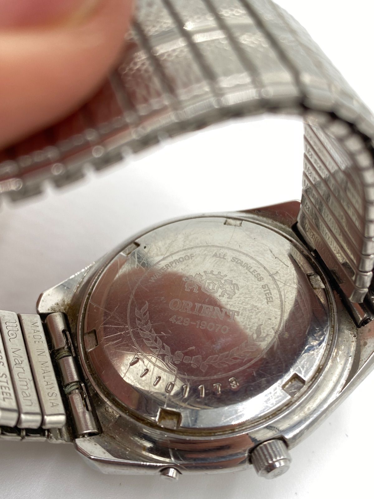  ビンテージ 稼動品 ORIENT CHRONOACE 27石 自動巻き クロノエース 腕時計 家庭洗濯可 自動巻き時計 腕時計(アナログ)