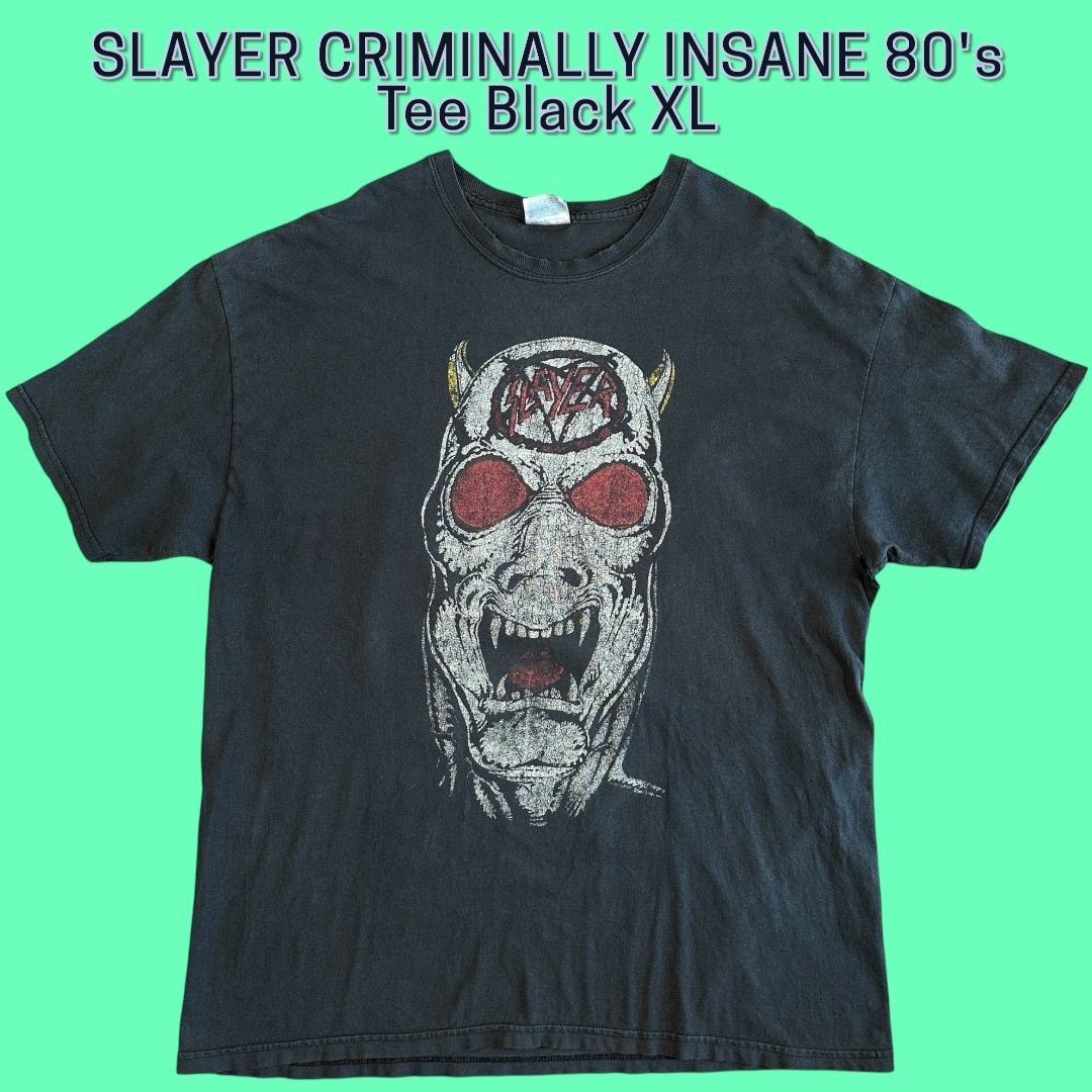 SLAYER CRIMINALLY INSANE 80's Tee Black XL