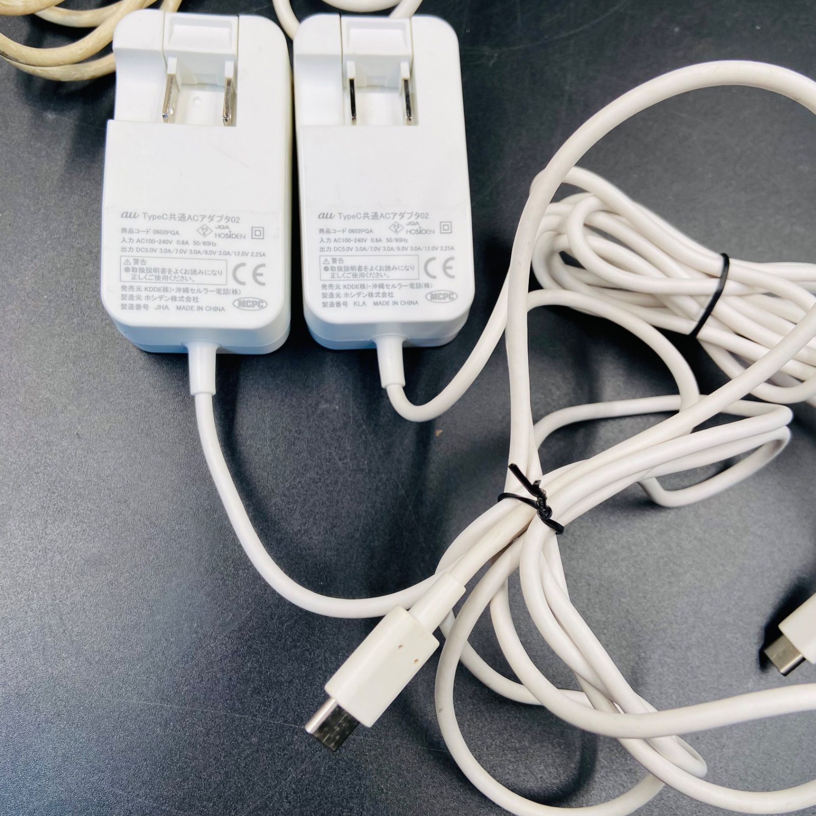 au KDDI typec ACアダプタ01 02 共通 商品コード0602PQA 0601PQA 6個