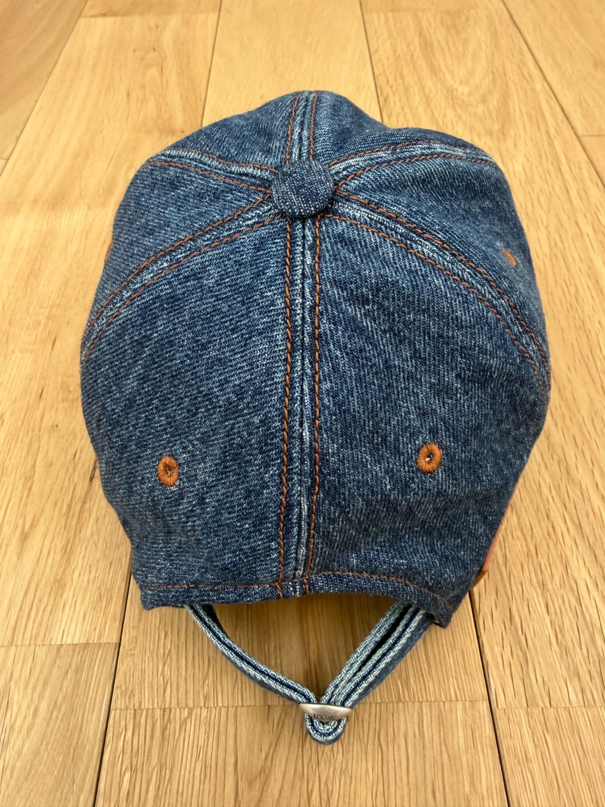 LOEWE ロエベ デニムキャップ ロゴ刺繍 インディゴ 帽子 Lサイズ 保存 