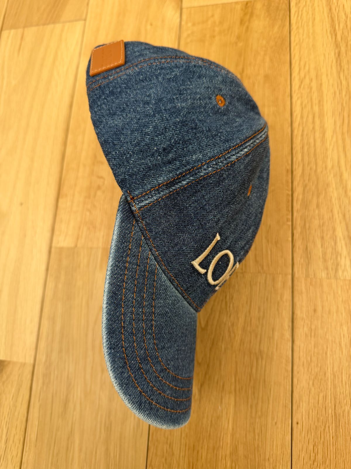 LOEWE ロエベ デニムキャップ ロゴ刺繍 インディゴ 帽子 Lサイズ 保存 
