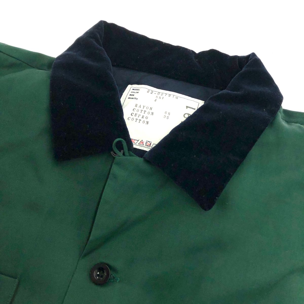 Sacai サカイ 長袖ボーリング シャツ サイズ:4 22-02791M グリーン 