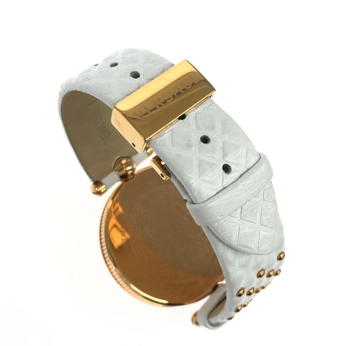 Gianni Versace ジャンニヴェルサーチ 腕時計 ヴァニタス/SS×レザー 