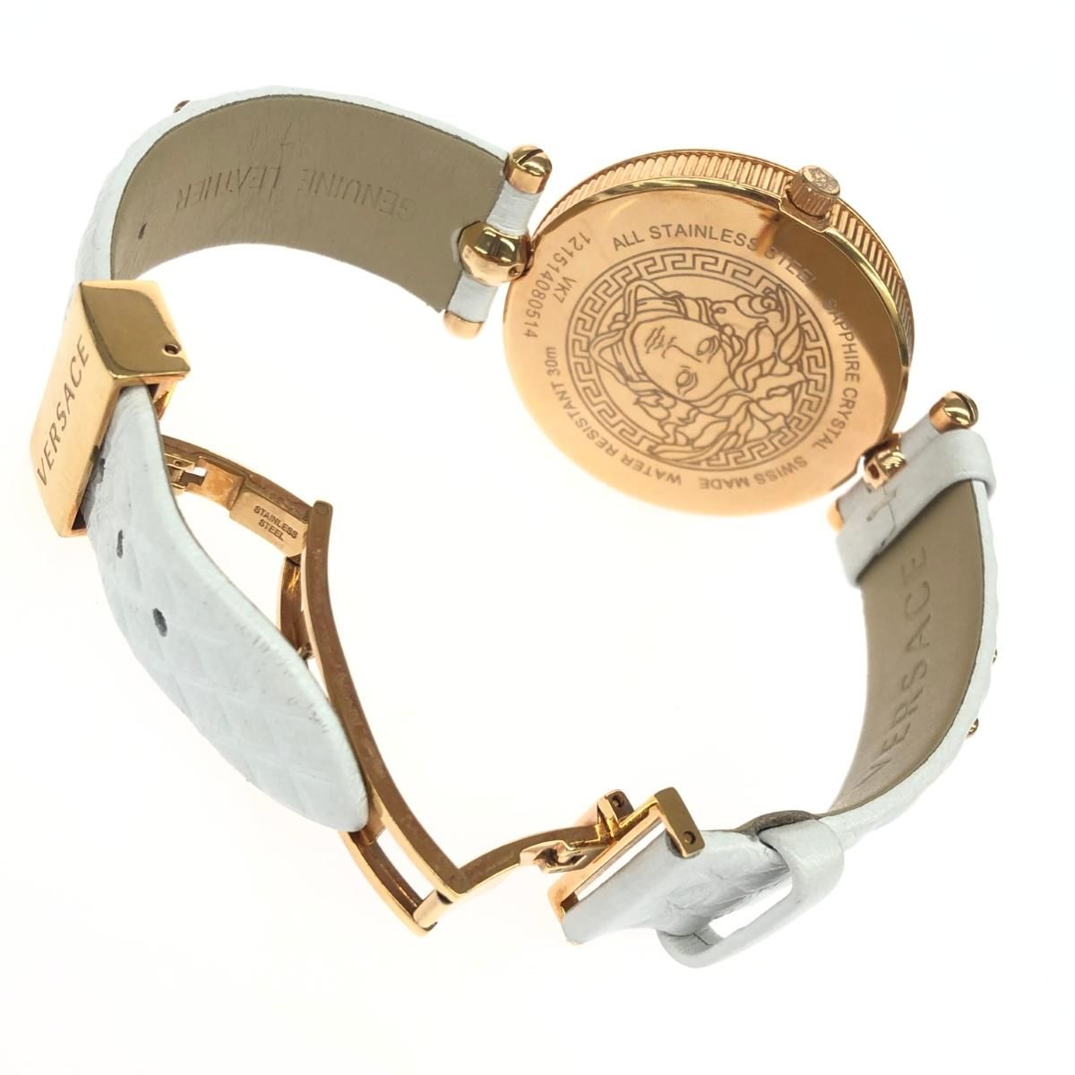 Gianni Versace ジャンニヴェルサーチ 腕時計 ヴァニタス/SS×レザー 