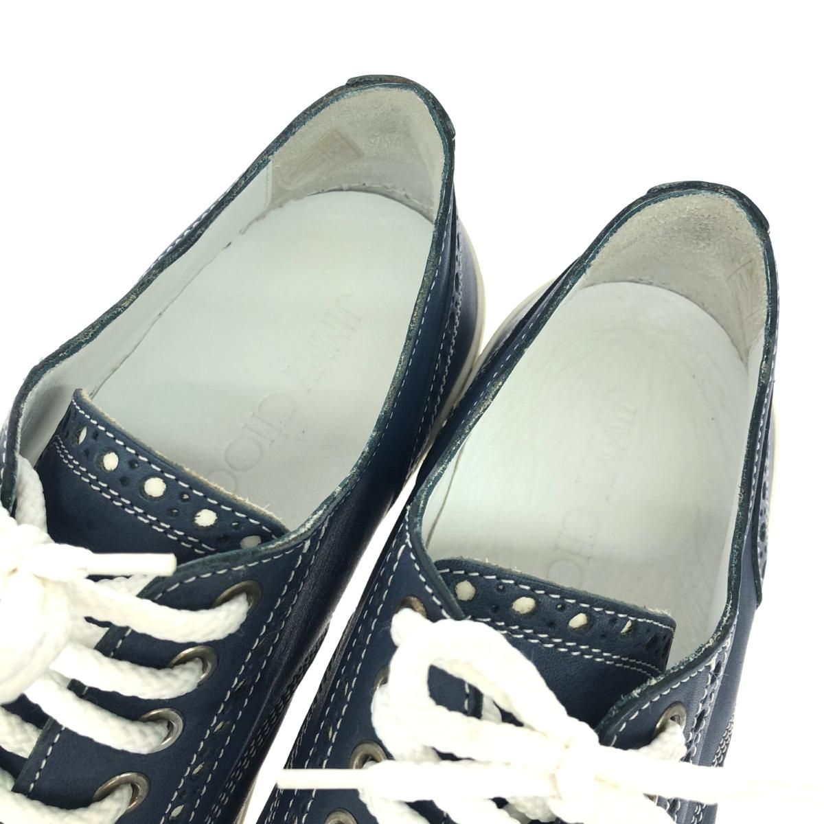JIMMY CHOO ジミーチュウ スニーカー 表記サイズ:42 レザー ネイビー 