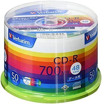 バーベイタムジャパン(Verbatim Japan) 1回記録用 CD-R 700MB 50枚 ホワイトプリンタブル 48倍速 SR80SP50V1