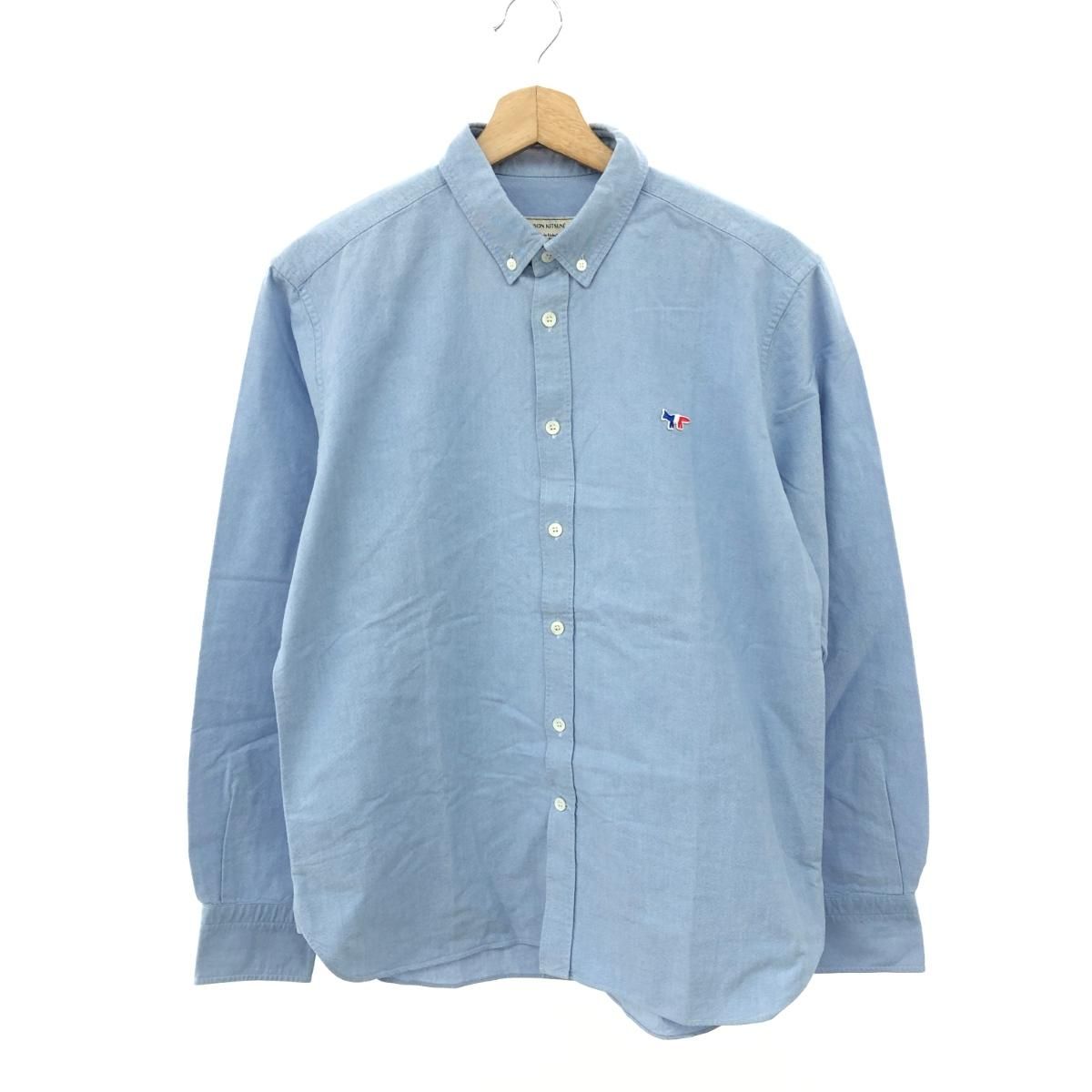 Maison Kitsune 長袖ボタンダウンシャツ グリーン チェック MAISON Maison Kitsune 長袖ボタンダウンシャツ グリーン チェック