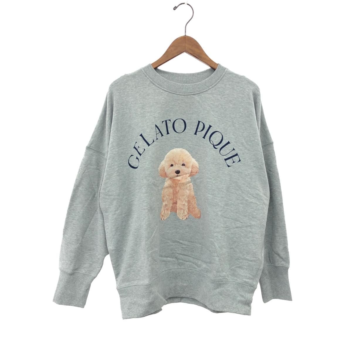gelato pique ジェラートピケ DOG柄ワンポイント裏毛プルオーバー 