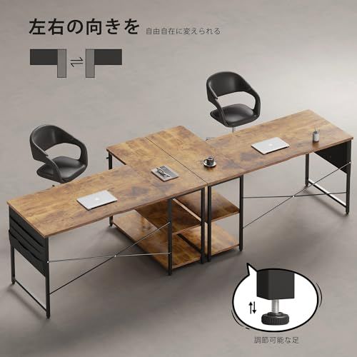 ◇パソコンデスク 机 学習机 右棚左棚 幅107cm ゲーミングデスク l字