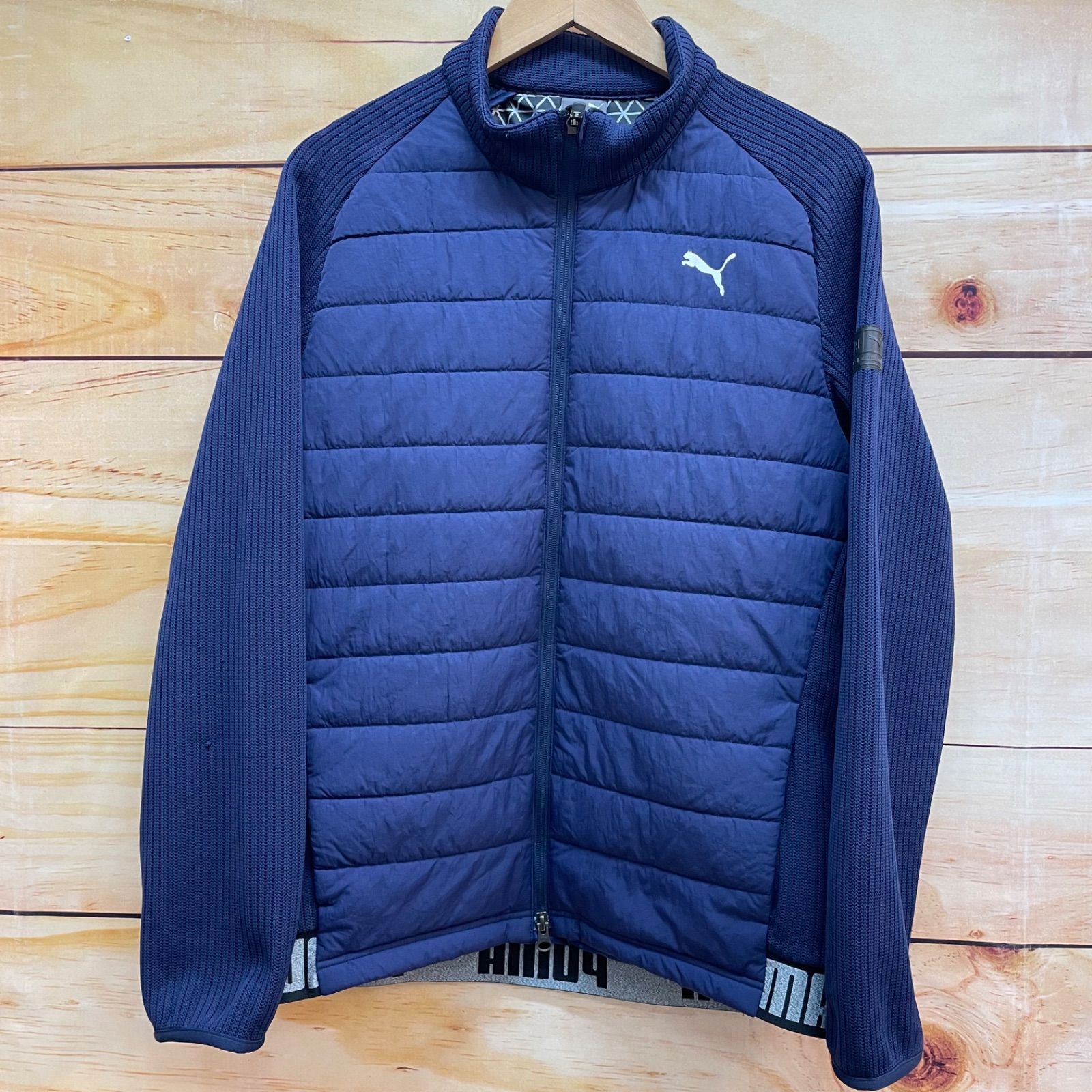 PUMA ジャケット ダウン Lサイズ ゴルフ メンズ ラウンドネック 丸首 