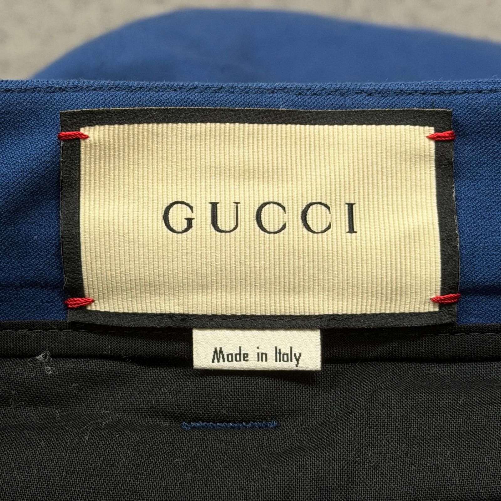 国内正規 GUCCI ロゴサイドラインギャバジンストレッチパンツ ジョガー 