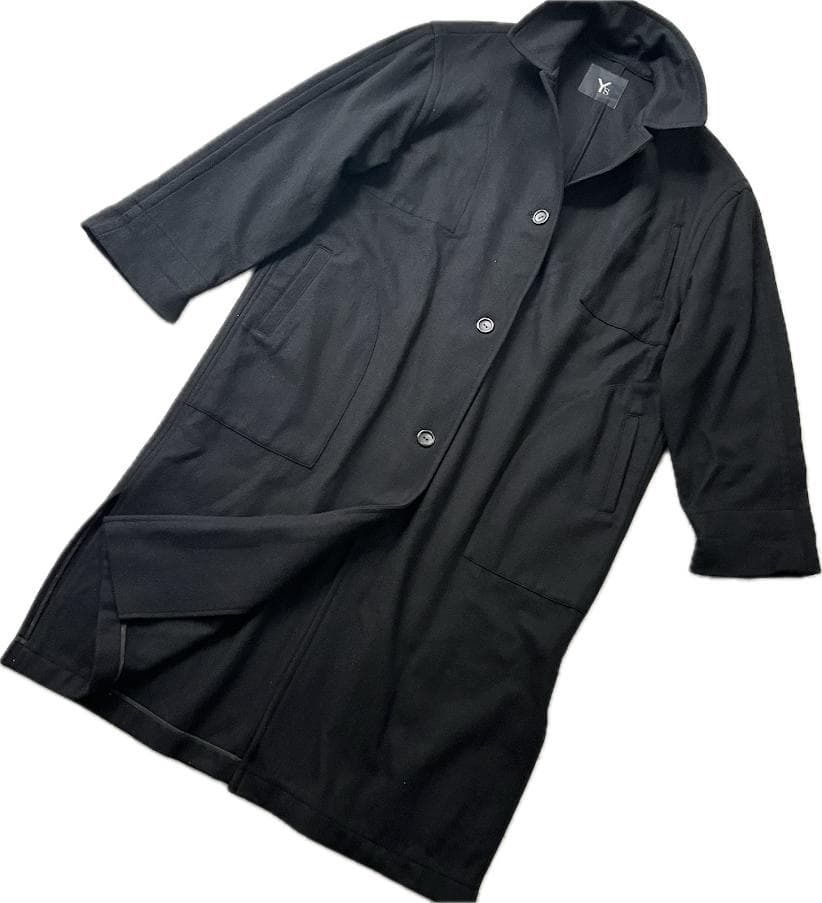 80s初期タグ】Y's Yohji Yamamoto Wool Minimal Coat ワイズ ヨウジ