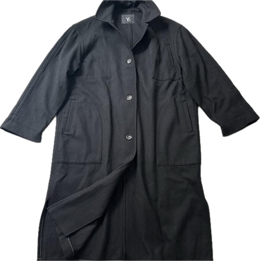 80s初期タグ】Y's Yohji Yamamoto Wool Minimal Coat ワイズ ヨウジ