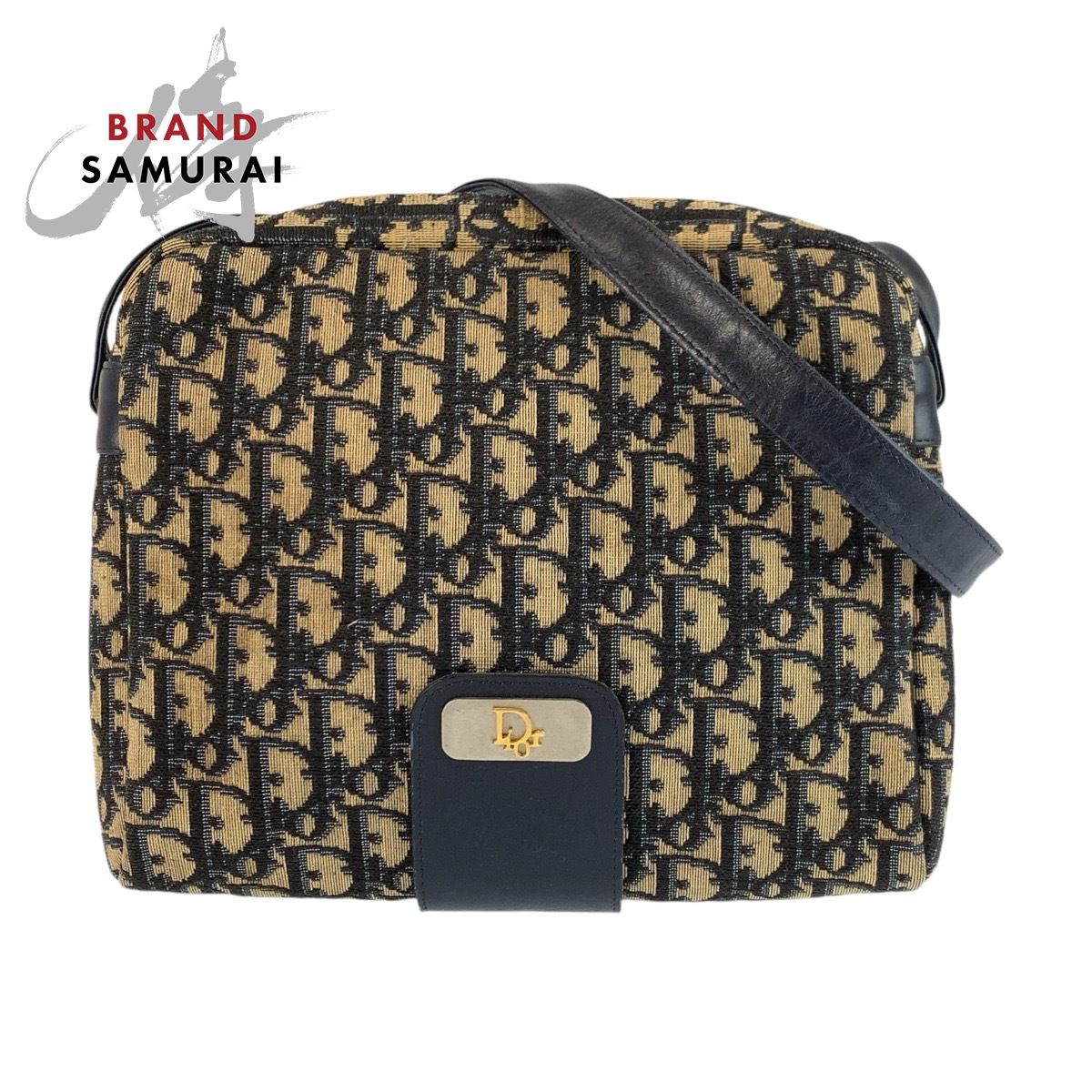 美品 Christian Dior クリスチャンディオール トロッター ネイビー