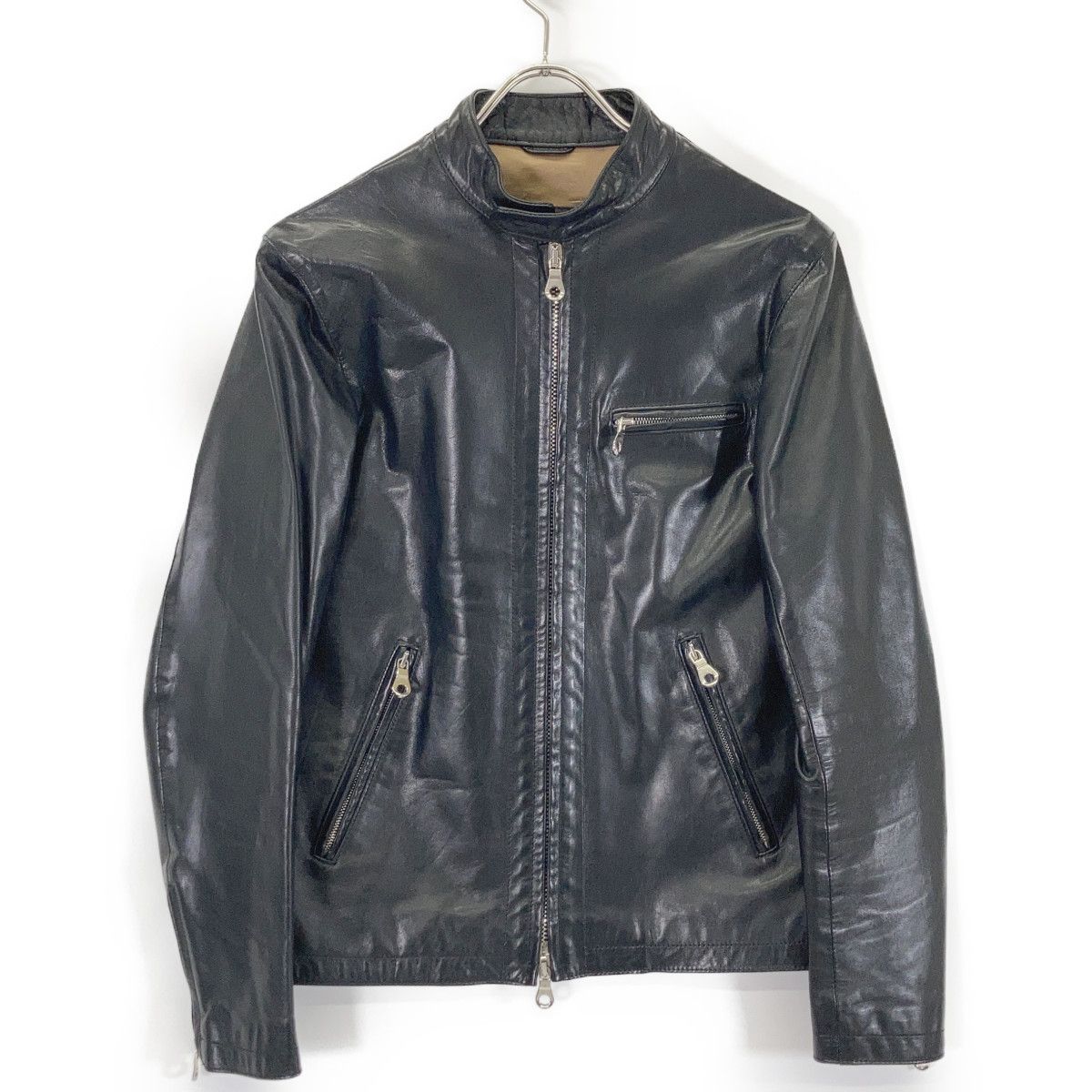 Cinquanta チンクアンタ ﾌﾞﾗｯｸ H-502 ﾎｰｽﾚｻﾞｰ ｼﾝｸﾞﾙﾗｲﾀﾞｰｽｼﾞｬｹｯﾄ 44