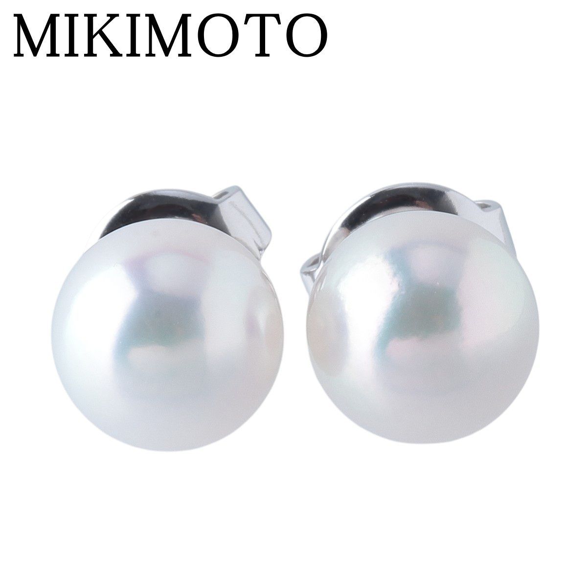 ミキモト パール ピアス アコヤパール7.4mm K18WG【20336】 【公式通販】