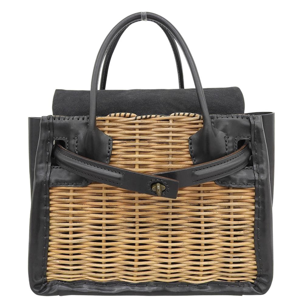 ebagos エバゴス 美品 紅籐×ブライドルレザー オイルショルダーベルト