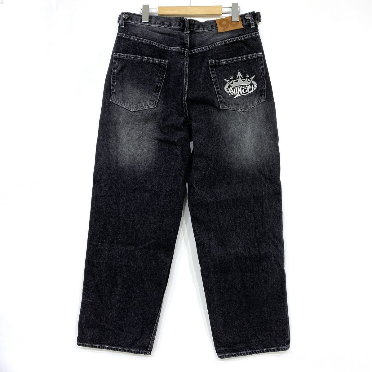 9090 ナインティナインティ King Logo Vintage Tapered Pants デニム