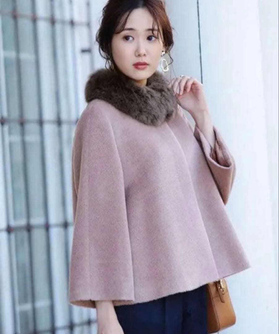 美品 人気ITEM ANAYI アナイ アルパカシャギーフォックスファー付