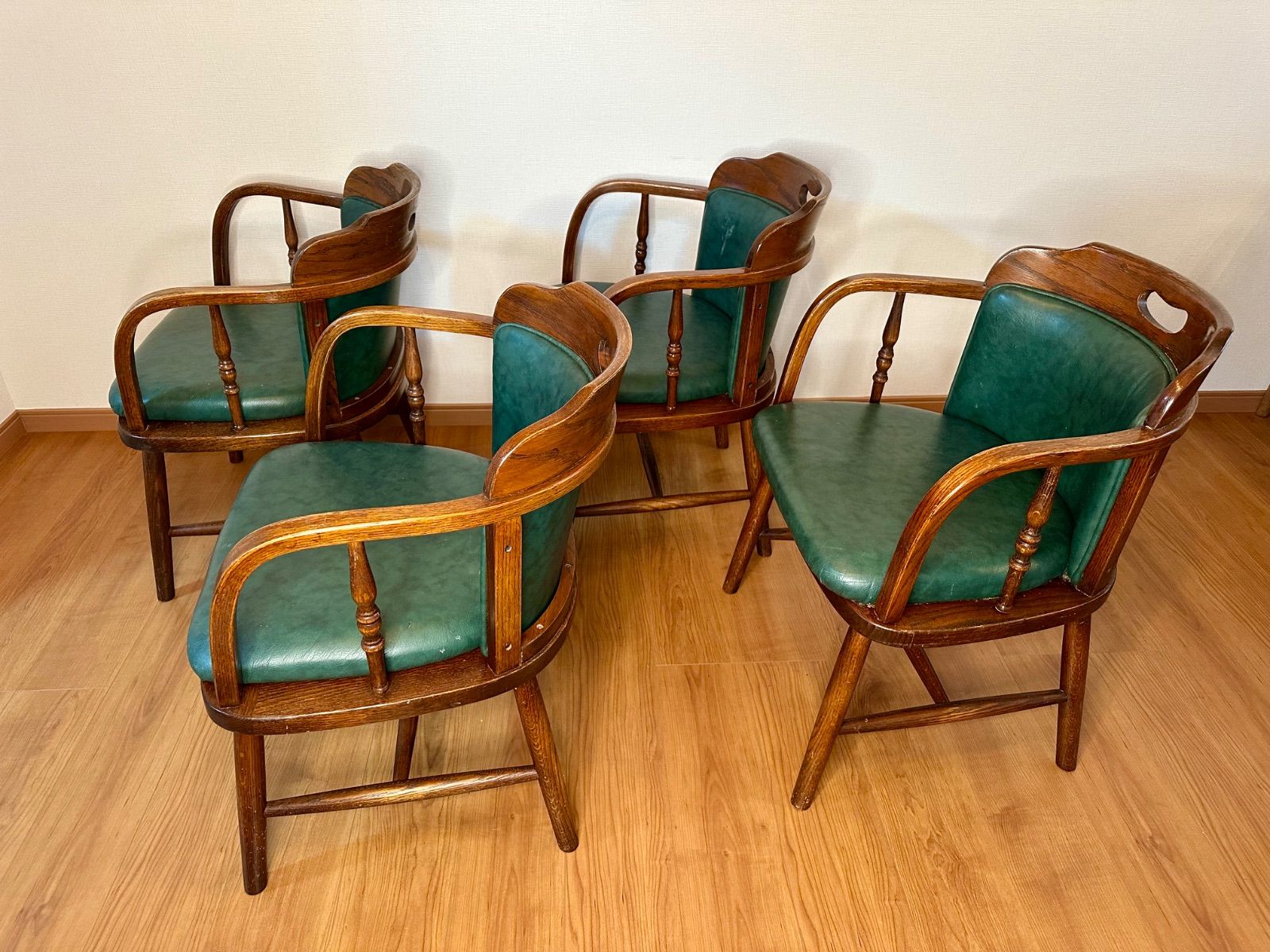 三越ブルージュ 伸長式ダイニングテーブル アームチェア 5点セット