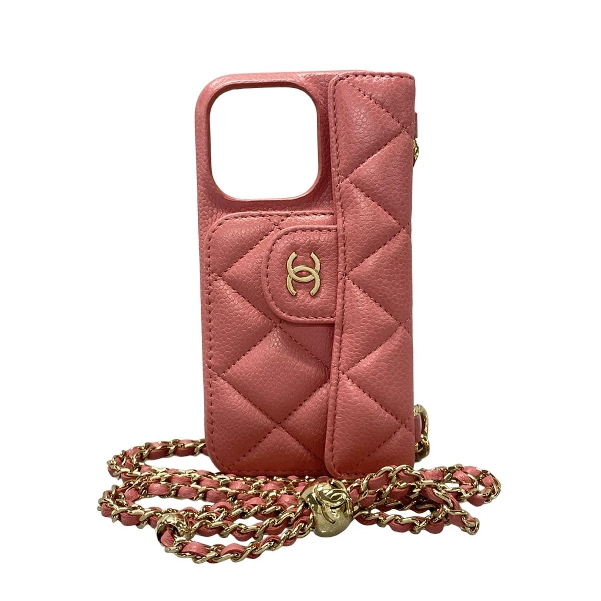 CHANEL(シャネル) 携帯電話ケース マトラッセ ピンク スマートフォン
