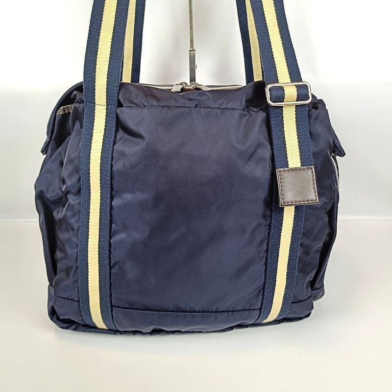 極美品✨オロビアンコ ビジネスバッグ ナイロン×レザー ネイビー 2way