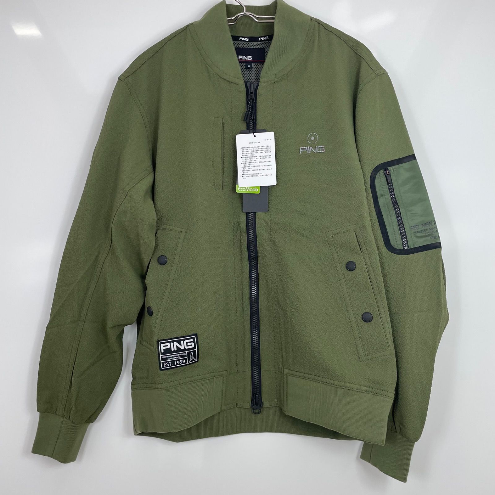 新品タグ付】PING ゴルフ MA-1風 ブルゾン S カーキ 高機能素材 - メルカリ